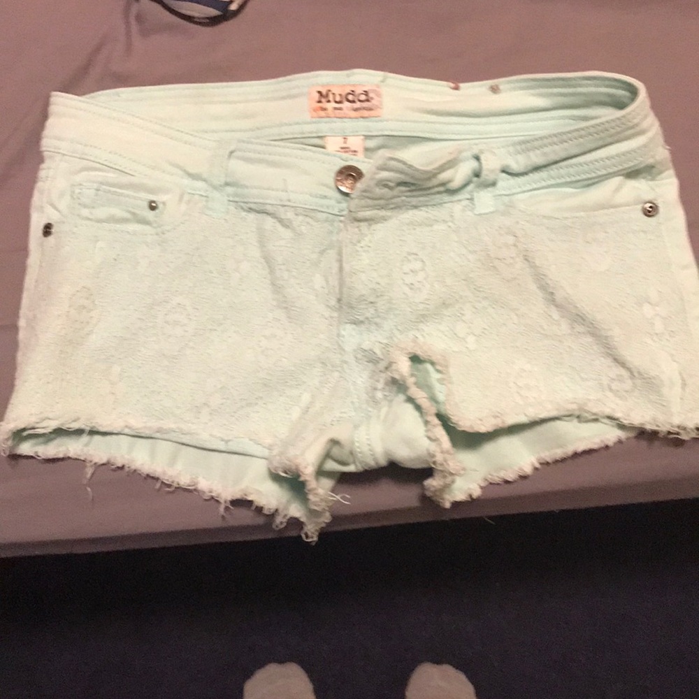 Light turquoise mudd shorts